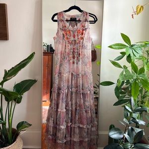 Johnny was embroidered maxi dress